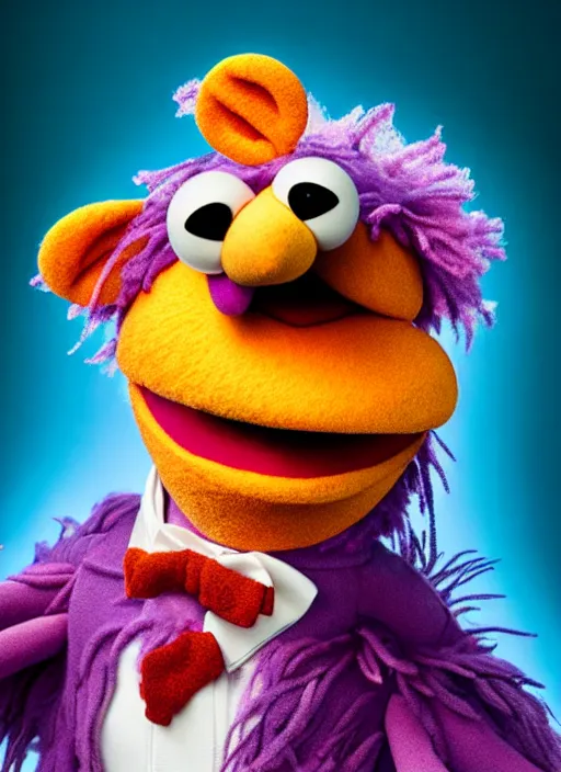 Image similar to studio portrait still of muppet!!!!! neo!!!!!! as a muppet muppet as a muppet, 8 k, studio lighting, key light,