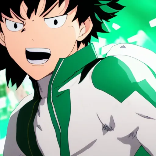 Prompt: 4k photo of Izuku Midoriya