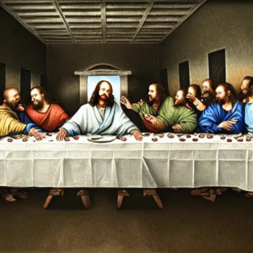 Image similar to Walter white in the last supper