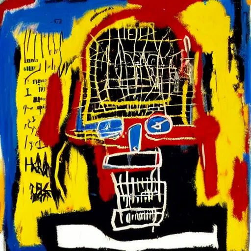 Image similar to a portrait of the weight of the world on your shoulders by jean - michel basquiat