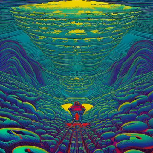 Image similar to ultrawide angle colour masterpiece dream by kilian eng and jean giraud, incredible sense of depth and perspective and clarity, weird abstract avant garde epic, 8 k