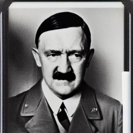 Image similar to polaroid photo of adolf hitler