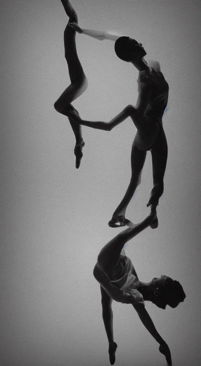 Prompt: a singular ballerina in a spotlight, posing, digital art