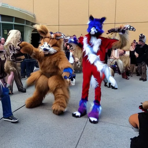 Prompt: furry convention in reno