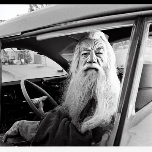 Image similar to gandalf in the drive thru at wendy's working on the weekend by norman rockwell 8 k