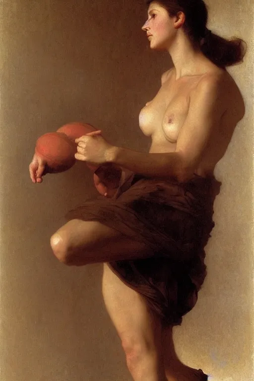 Image similar to portrait of a giant beautiful athletic ghosly girl, hd, realistic, bouguereau