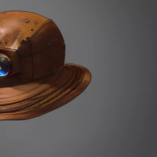 Image similar to a hat from the future, cyberpunk, highly detailed, epic lighting, hyper photorealism, 8 k