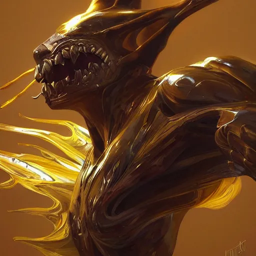 Image similar to gold venom, digital art by mandy jurgens and irina french and heraldo ortega, hyperdetailed, artstation, cgsociety