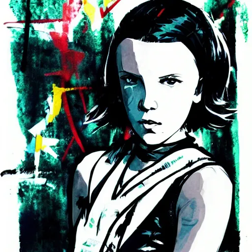 Image similar to Millie Bobby Brown by Yoji Shinkawa