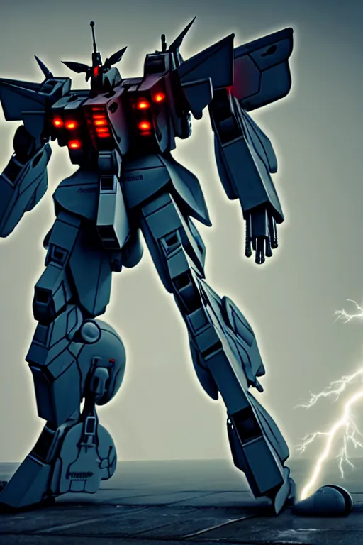 Prompt: hyper detailed 8 k cinematic still, rendering with volumetric lightning and ray tracing, show case of a skinny full body aggressive armored core gundam from movie, weathering armor plating, decipticon armor plating, aggressive head, endoekeleton exposure