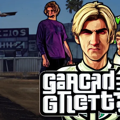 Image similar to XQC as a GTA character in a loading screen