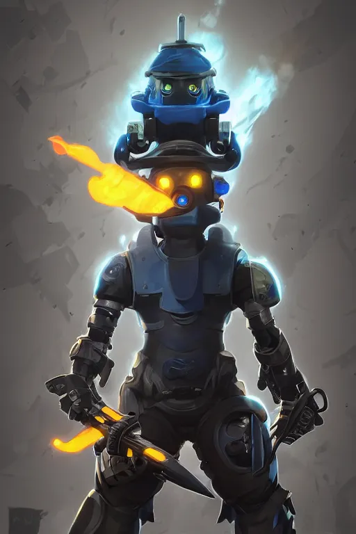 Image similar to epic mask helmet robot ninja portrait stylized as fornite style game design fanart by concept artist gervasio canda, behance hd by jesper ejsing, by rhads, makoto shinkai and lois van baarle, ilya kuvshinov, rossdraws global illumination radiating a glowing aura global illumination ray tracing hdr render in unreal engine 5