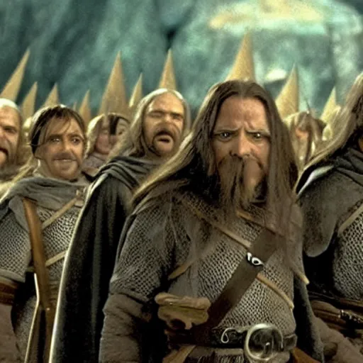 Image similar to the still of the minions in Lord of The Rings,