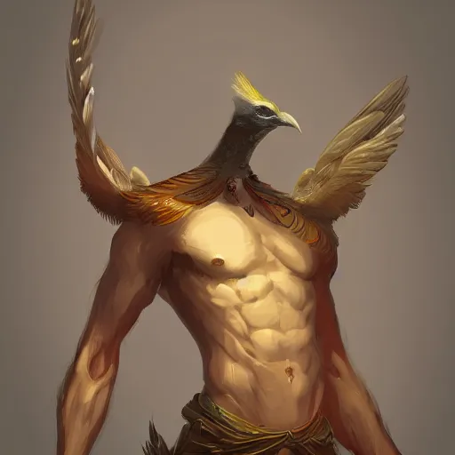 Image similar to the god of birds,human, artstation