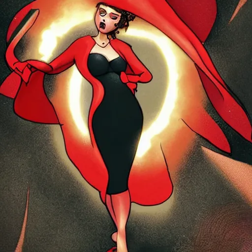 Image similar to Scarlet Witch pregnant