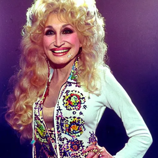 Image similar to hippie Dolly Parton