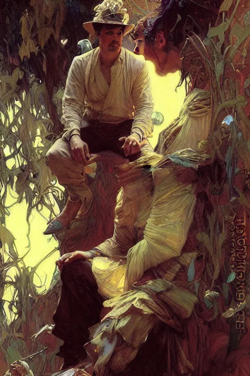 Image similar to zak bagans, painting by gaston bussiere, craig mullins, greg rutkowski, alphonse mucha