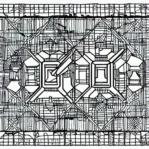 Prompt: DFT minimalist line drawing