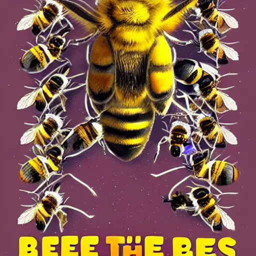 Prompt: save the bees poster, artstation