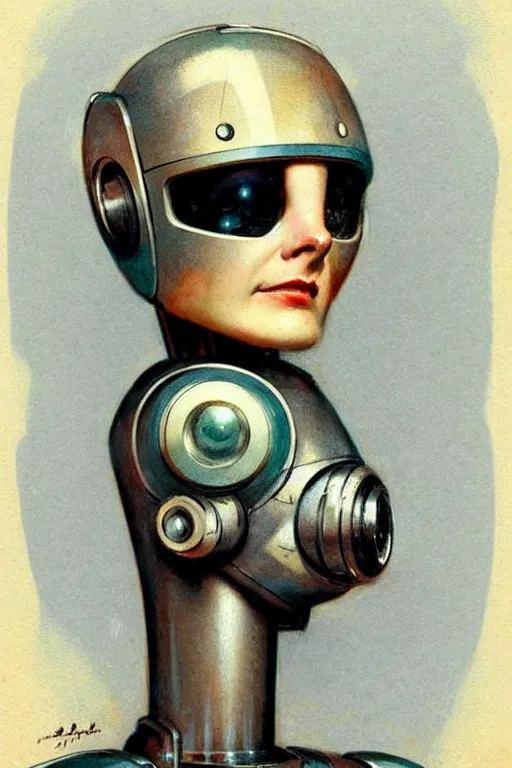 Image similar to ( ( ( ( ( 1 9 5 0 s retro future robot android head. muted colors. ) ) ) ) ) by jean - baptiste monge!!!!!!!!!!!!!!!!!!!!!!!!!!!!!!