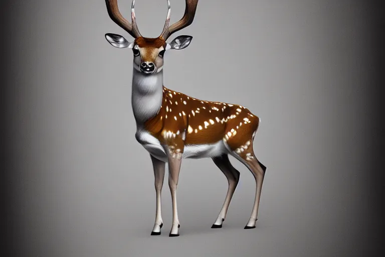 Prompt: a fallow deer by WLOP on artstation,