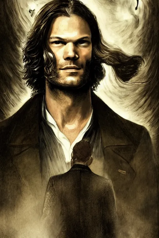 Prompt: a ultradetailed portrait of jared padalecki in a supernatural sherlock holmes story, 1 8 th century london clocktower, city streets, ominous, masterpiece, 8 k, art by rembrant and akira toriyama