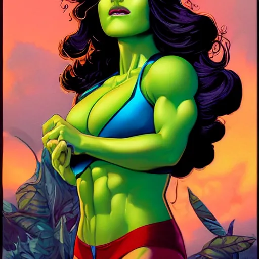 Image similar to lofi shehulk selfie, Pixar style, by Tristan Eaton Stanley Artgerm and Tom Bagshaw.