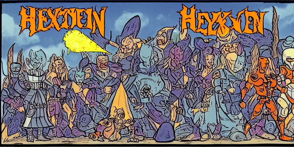 Image similar to hexen beyond heretic as a 9 0's cartoon