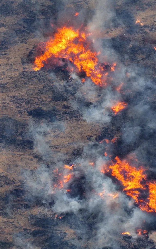 Image similar to a photograph out of a plane window, the plane engine is burning