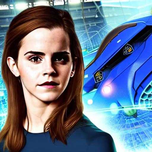 Prompt: emma watson in rocket league