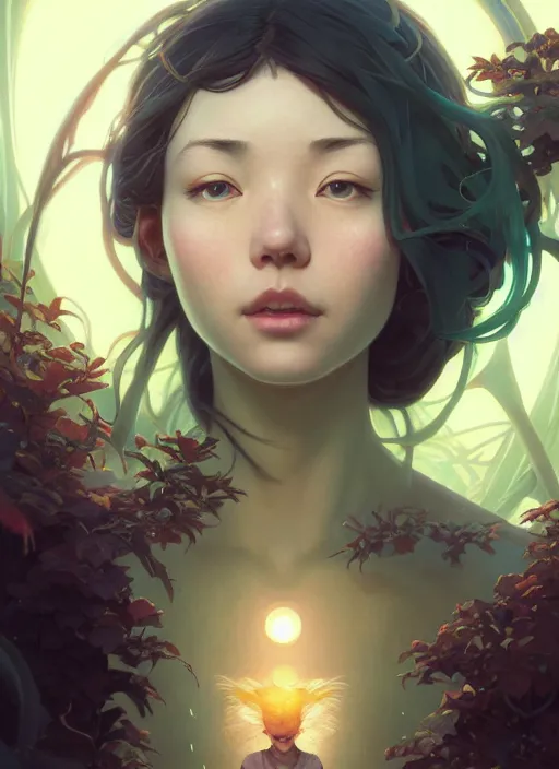 Image similar to highly detailed portrait of calliope mori, stephen bliss, unreal engine, greg rutkowski, loish, rhads, ferdinand knab, makoto shinkai and lois van baarle, ilya kuvshinov, rossdraws, tom bagshaw, alphonse mucha, global illumination, radiant light, detailed and intricate environment