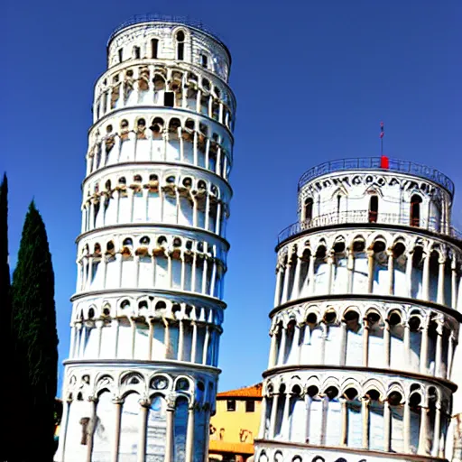 Prompt: a fallen leaning tower of pisa