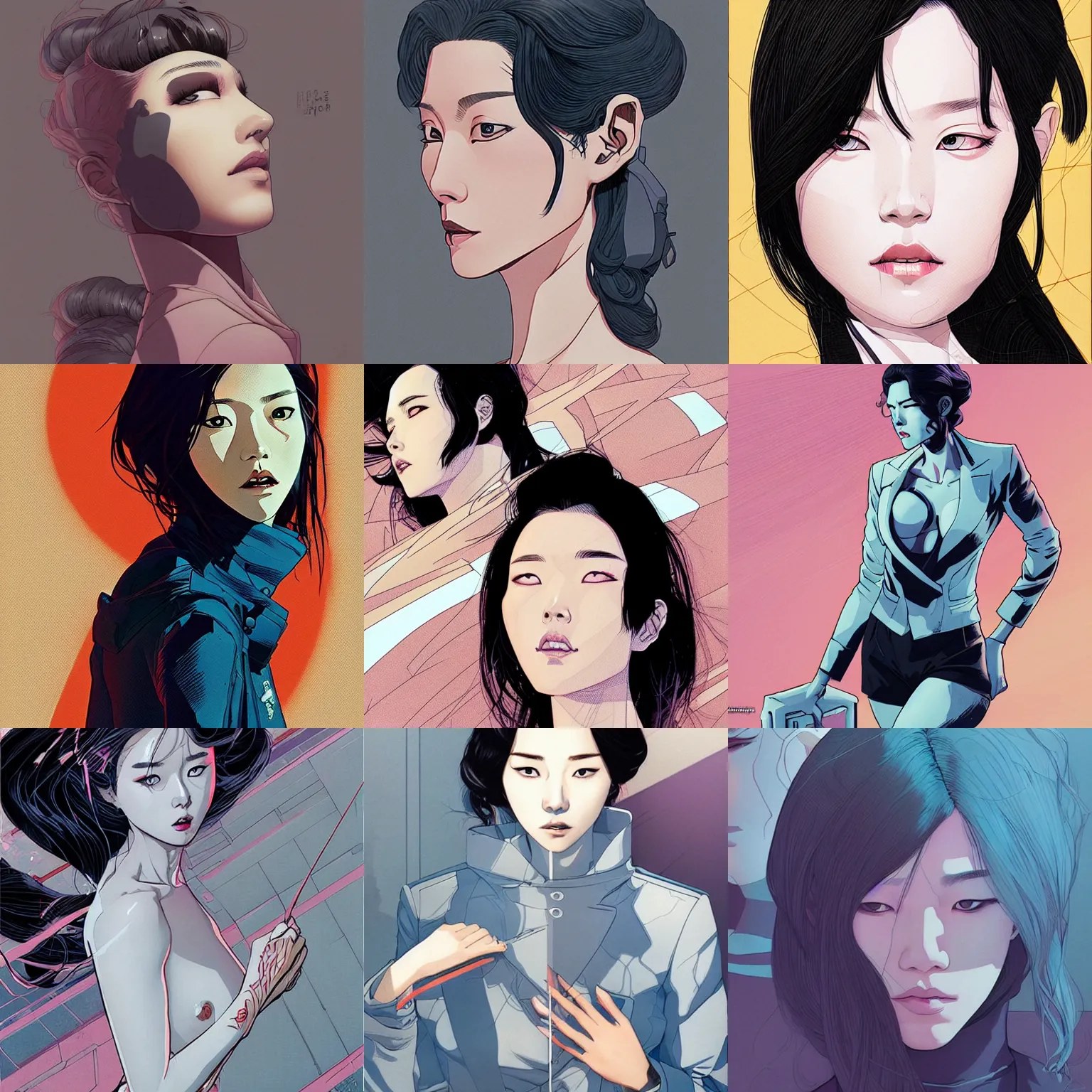 Prompt: lee jin - eun by josan gonzalez, rule of thirds, seductive look, beautiful