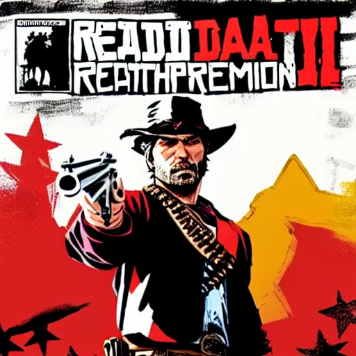 Prompt: Bright, colorful, realistic Red Dead Redemption comic book by Alex Ross cover art