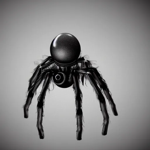 Image similar to tiny embryonic spider horse creature with 8 legs and one large eye for a head, trending on artstation, scary, subsurface scattering, horse, spider