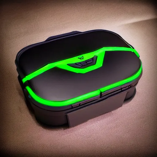 Image similar to “Gaming lunchbox made by Razer, with lights”