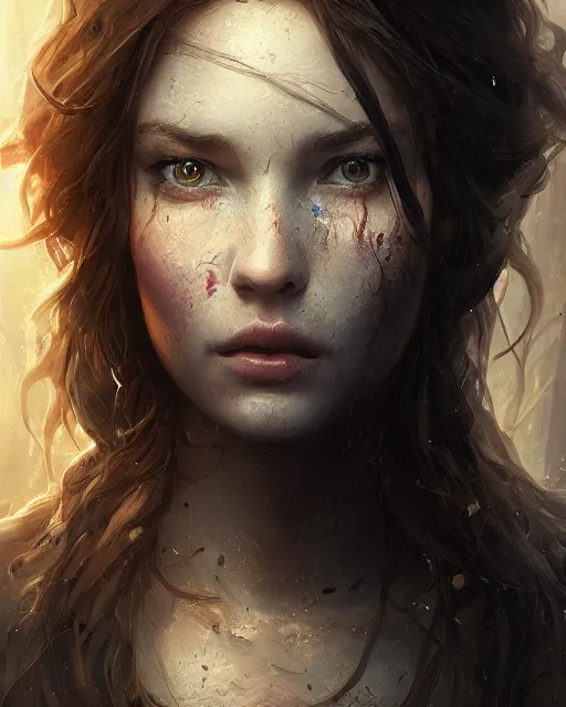 Image similar to kaylee frye from serenity, hyper realistic face, beautiful eyes, fantasy art, in the style of greg rutkowski, intricate, hyper detailed, smooth