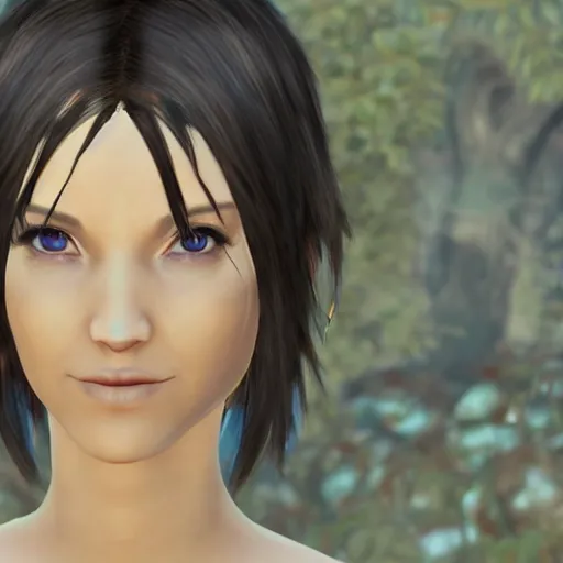 Image similar to a beautiful avatar hair from the second life video game : :