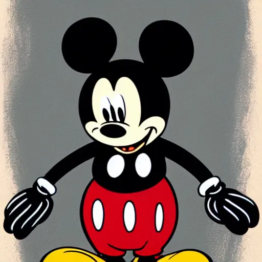 Prompt: mickey mouse AS THE DEVIL