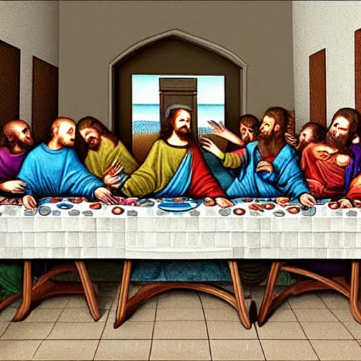 Prompt: The Last Supper 2077