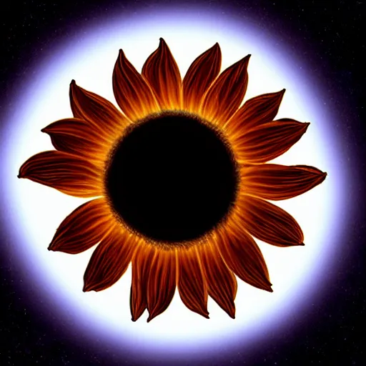 Prompt: 'Black Hole Blackhole Sunflower' James Webb Space Telescope image