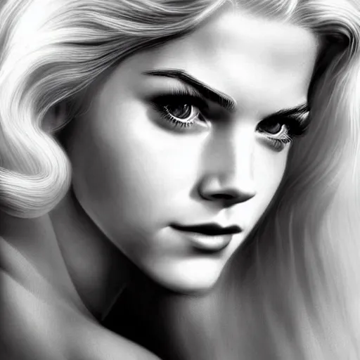 Prompt: A combination of Katheryn Winnick's and Grace Kelly's and Emma Watson's faces with blonde hair as Solid Snake from Metal Gear Solid, western, D&D, fantasy, intricate, elegant, highly detailed, digital painting, artstation, concept art, matte, sharp focus, illustration, art by Artgerm and Greg Rutkowski and Alphonse Mucha