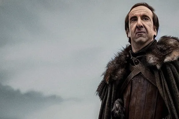Image similar to “ very photorealistic photo of saul goodman in game of thrones, award - winning details ”