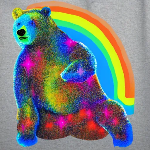 Image similar to rainbow cosmic bear