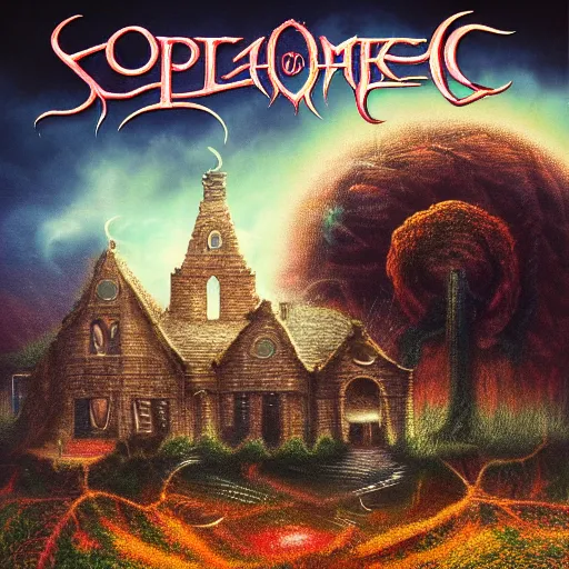 Image similar to ligma as an opeth album cover