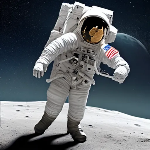 Prompt: an astronaut riding a horse on the moon, photorealistic