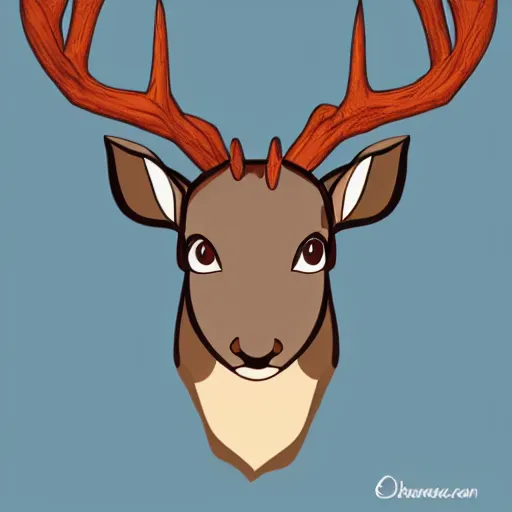 Image similar to cel shaded deer, disney art