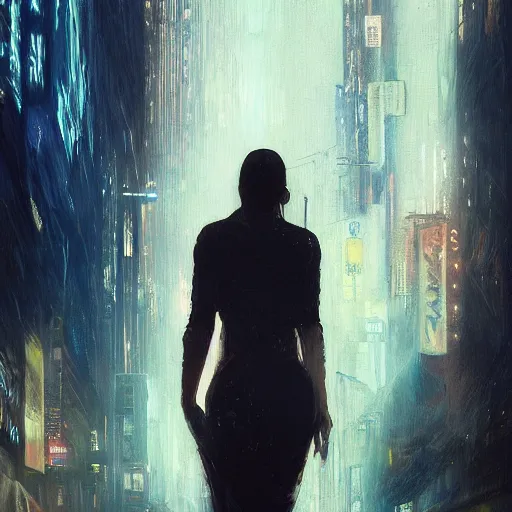 Image similar to anna hathaway, hyperrealistic portrait, bladerunner street, art of elysium by jeremy mann and alphonse mucha, fantasy art, photo realistic, dynamic lighting, artstation, poster, volumetric lighting, very detailed face, 4 k, award winning, trending in artstation, cinematic lighting, studio quality