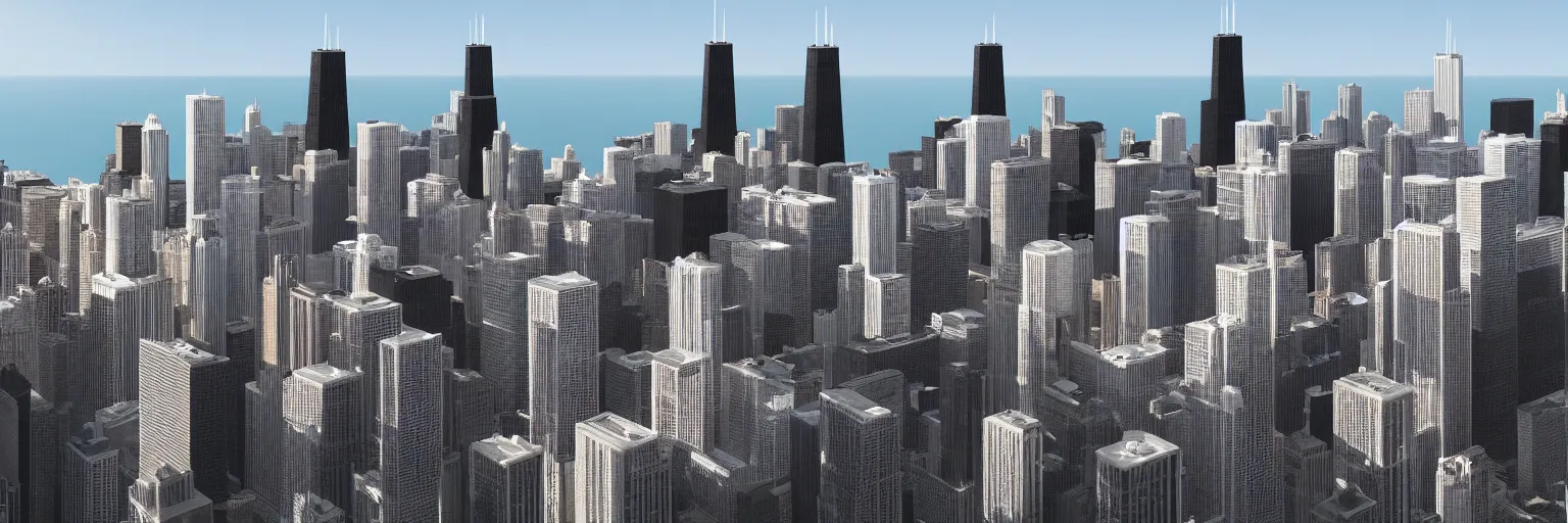 Image similar to Rendering of the Chicago skyline