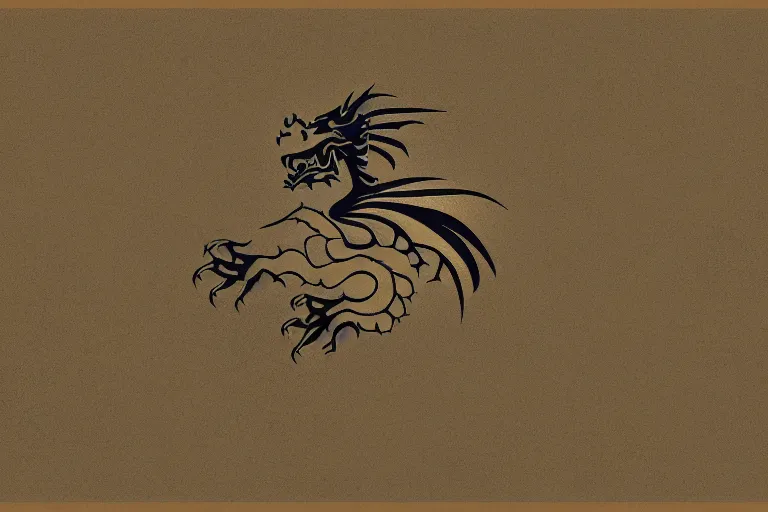 Prompt: simplistic flag of the dragon empire